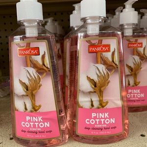 PANRÕSA Pink Cotton Scented Deep Cleansing Hand Soap 15 oz - Set of two